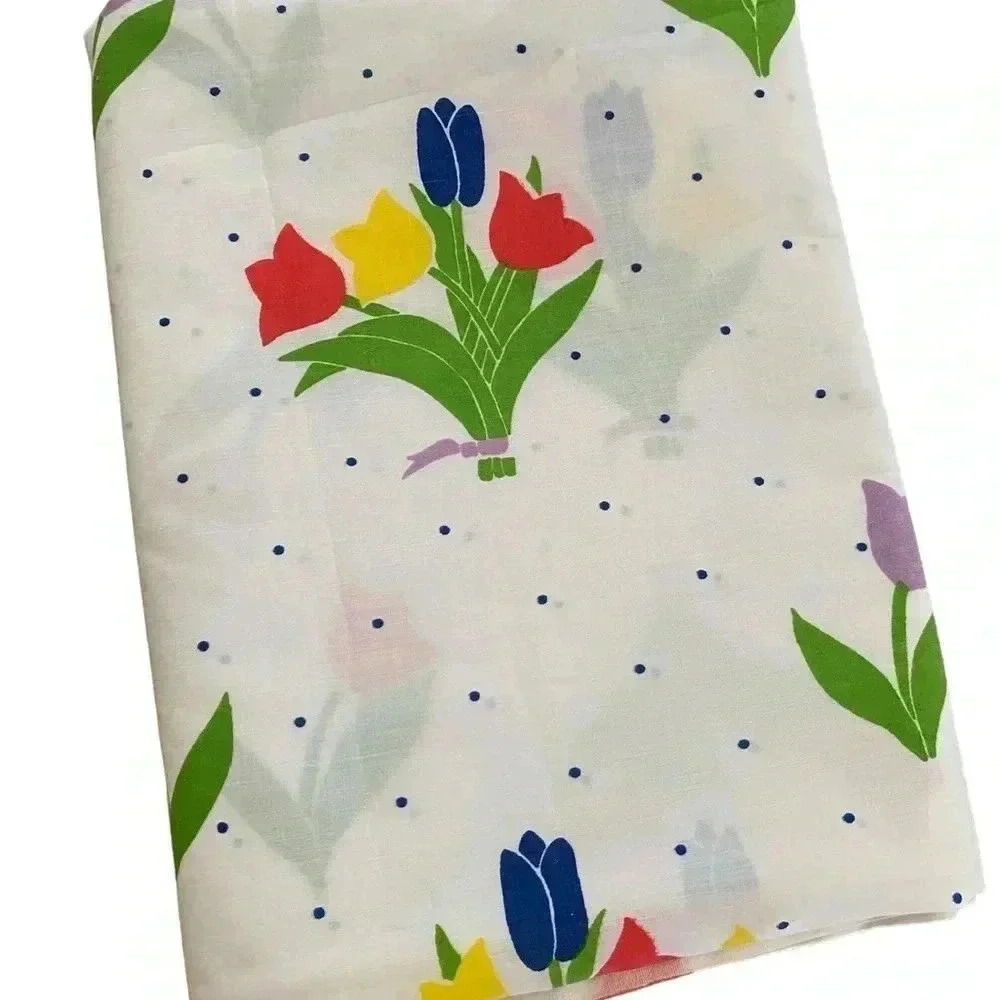 Cannon Vintage Tulip Print Twin Flat Sheet